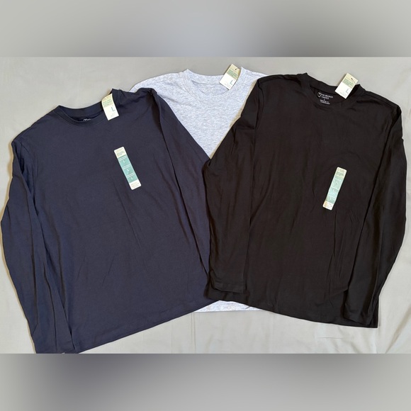 Primark Other - Primark Men's Long Sleeve Shirt Trio - Black, Navy, Light Gray